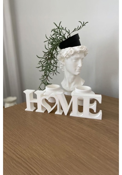 Home Yazılı Dekoratif Biblo Masaüstü Dekor - Beyaz 22 Cm X 6 Cm Beyaz - 700119938