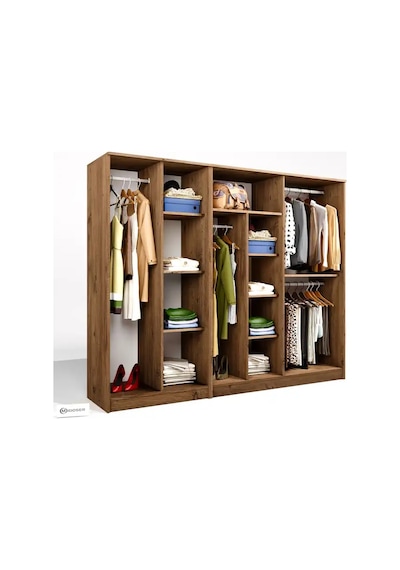 Kardelen Serisi Atlantik Çam 6 Kapaklı 9 Raflı 220 Cm Elbise Dolabı- Gardırop Seti Atlantik Çam Kardelen Serisi Atlantik Çam 6 Kapaklı 9 Raflı 220 Cm Elbise Dolabı- Gardırop Seti Atlantik Çam