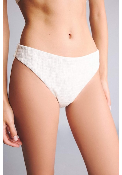 Defacto Regular Fıt Kırışık Dokulu Kumaş Kapalı Beyaz Bikini Altı G5349ax26smwt16 Beyaz-wt16