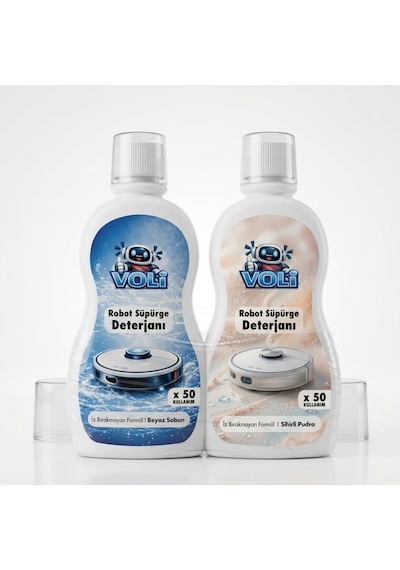 Üstün Beyaz Sabun Ve Sihirli Pudra Kokulu 2'li Avantaj Paket Robot Süpürge Deterjanı 2x500 Ml 2'li Set