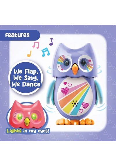 Mini Hoot Sevimli Baykuş - Pembe Çok Renkli