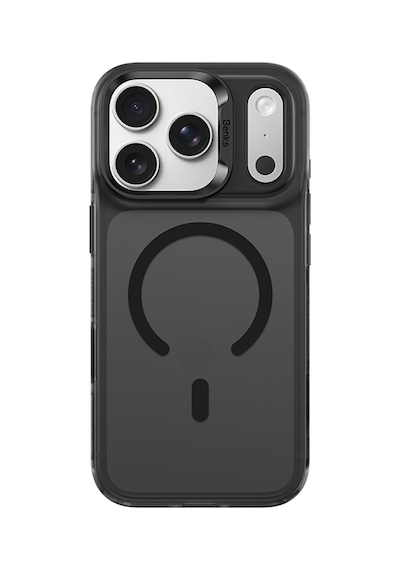 Apple Uyumlu iPhone 17 Pro Kılıf M-safe Şarj Özellikli Benks C-magnet Lucid Armor Kapak Siyah Siyah