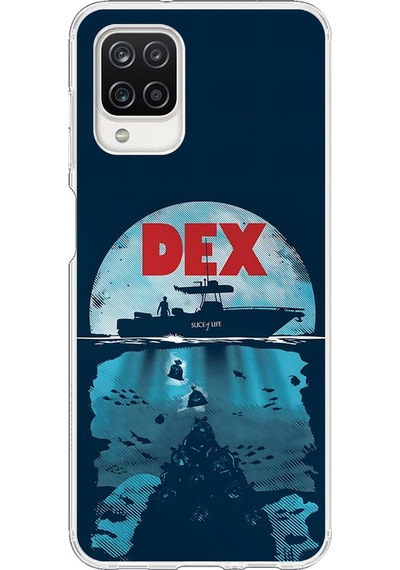 Samsung Galaxy A12 Uyumlu Şeffaf Kılıf Dexter Tasarımlı