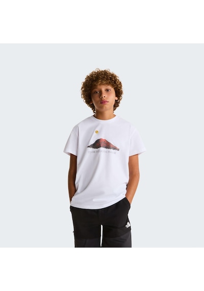 The North Face B Mountaın Nıght Relaxed Ss Tee Genç Tişört Nf0a8g1ufn41 Beyaz