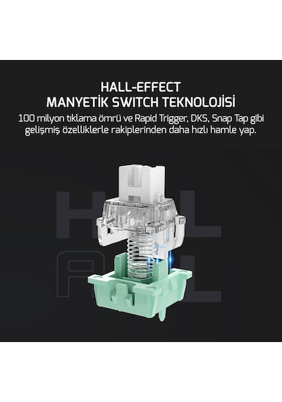 Gamepower Tirus He80 8k Rgb Manyetik Switch Kablolu Gaming Klavye