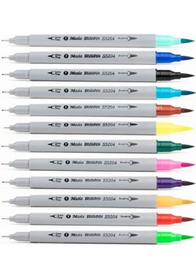 Brushpen Çift Taraflı Keçeli Kalem 12 Li