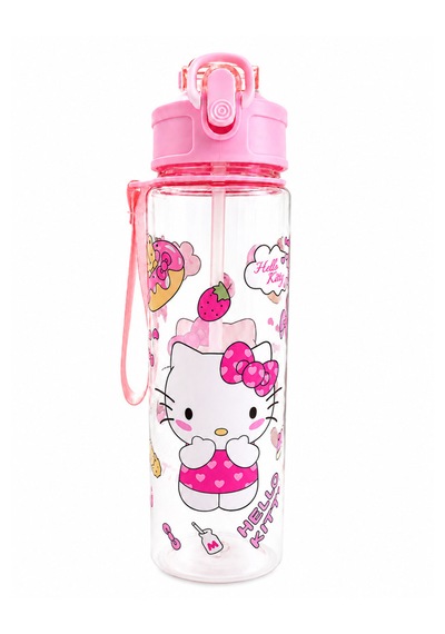Fenomen My Melody Pipetli Matara 750 Ml Büyük Boy Askı Aparatlı Çantanın En Şirin Eşyası My Melody pembe