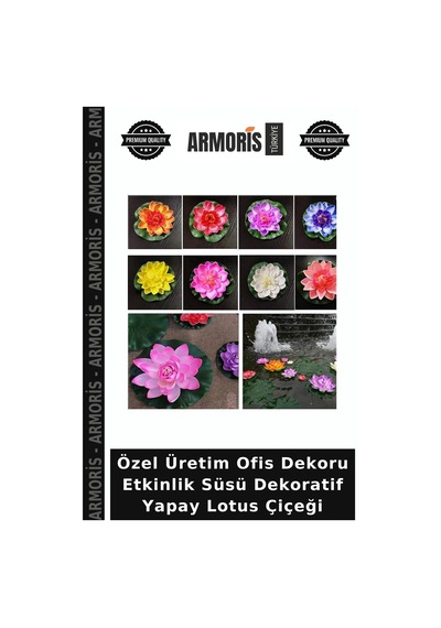 Özel Üretim Ofis Dekoru Etkinlik Süsü Dekoratif Yapay Lotus Çiçeği Çok Renkli