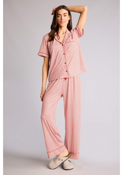Defacto Desenli Softshell Pijama Takımı G7588AX26SP