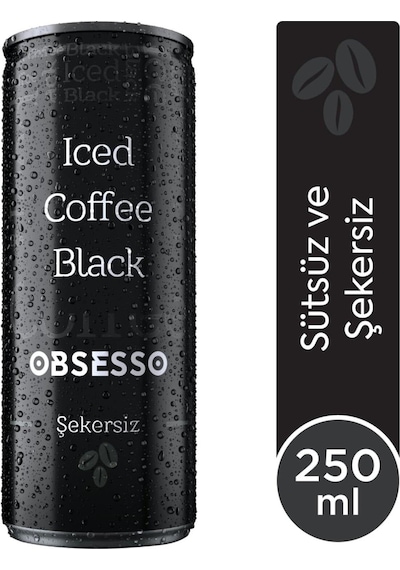 Obsesso Şekersiz Soğuk Kahve 250 Ml X 12 Adet Hazır