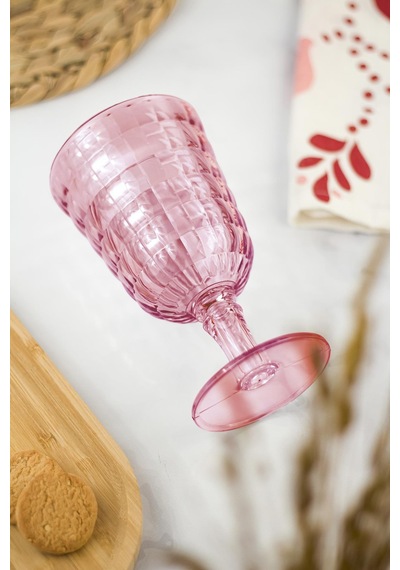 Allegra Mürdüm Kadeh Bardak - 450 Ml Tekli Akrilik Malzeme - Cam Değildir Kırılmaya Dayanıklı Mürdüm