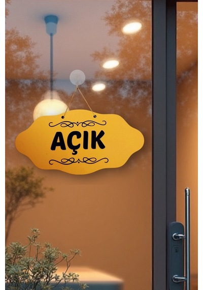 Dekoratif Açık-kapalı Tabelası - Turuncu