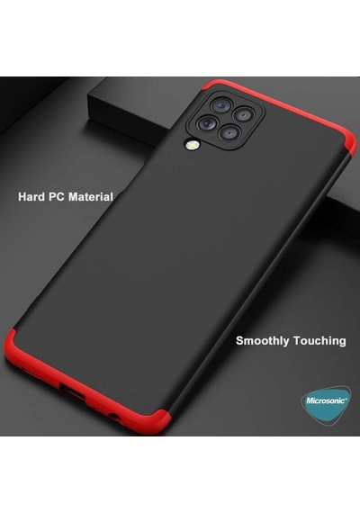 Samsung Galaxy M22 İçin Kılıf Double Dip 360 Protective Siyah Galaxy M22 İle Uyumlu Kılıf - Siyah