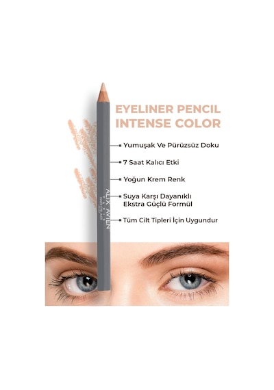 Alix Avien Alix Avien Aydınlatıcı Etkili Kremsi Göz Ve Dudak Kalemi Eyeliner Cream 001 Creamy Beige