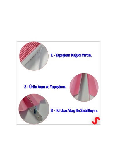 Kağıt Yelpaze Süs, 6 Adetli Set, Pembe 0  -  99