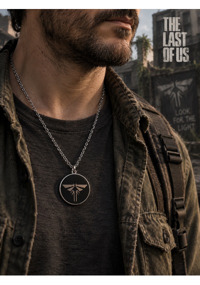 The Last Of Us Kolye Firefly Sembol Madalyon 60 Cm Zincir Unisex Erkek Kadın Zamak Kaplama Çok renkli