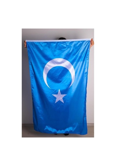 Bayrak Doğu Türkistan Milli Gönder Bayrağı Raşel Dijital Baskı 100x150 Diğer