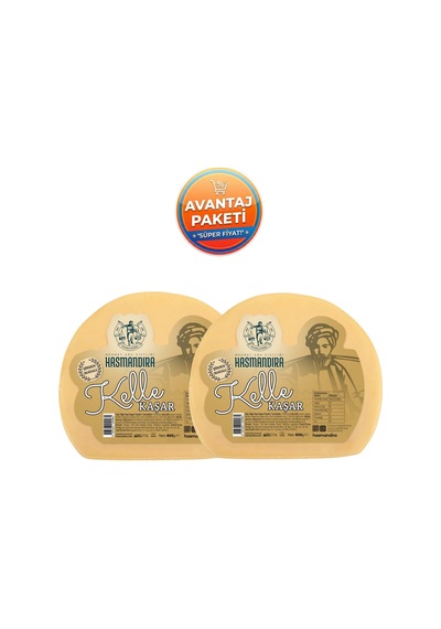 Hasmandıra Şirden Mayalı Kelle Kaşar Peyniri 400 G X 2 Adet Tam Yağlı Doğal Kaşar