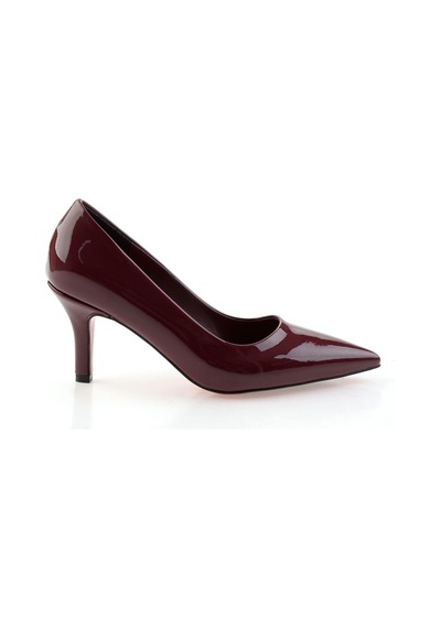 Bambi Bordo Kadın Klasik Topuklu Ayakkabı K01231083598 Bordo