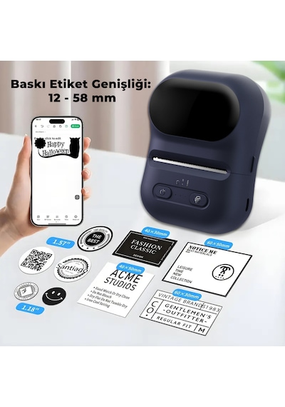 İdragon Taşınabilir Termal Barkod Ve Etiket Yazıcı - Android Ve Apple iOS Uyumlu