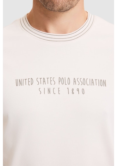 U.S. Polo Assn. Erkek Krem Tişört 50326976 Vr071