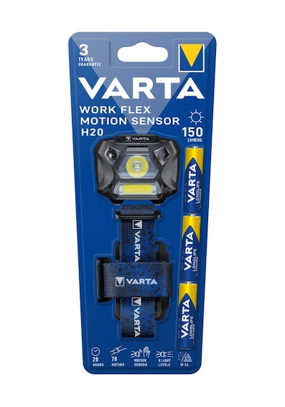 Work Flex Hareket Sensörlü Kafa Feneri H20 siyah