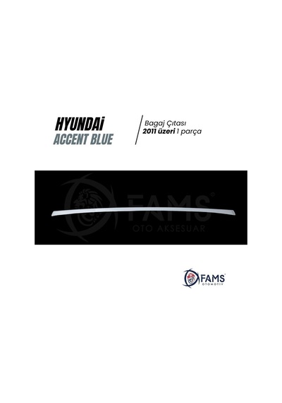 Hyundai Accent Blue Solaris Krom Bagaj Çıtası 2011 Üzeri P.Çelik
