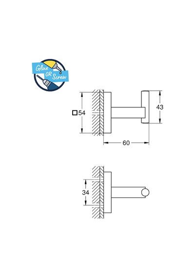 Start Cube Quickfix Bornoz Askısı + Quickglue A1 Yapıştırıcı Seti
