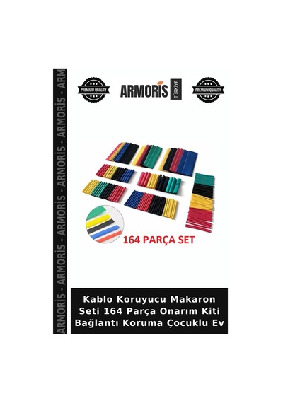Kablo Koruyucu Makaron Seti 164 Parça Onarım Kiti Bağlantı Koruma Çocuklu Ev