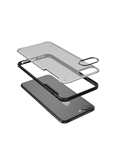 Apple Uyumlu iPhone 7 Plus Kılıf Zore Volks Kapak Siyah
