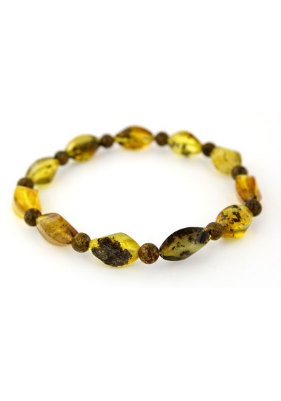 Kehribar Bileklik Özel Tasarım Ambergold Blk23-35 Çok Renkli