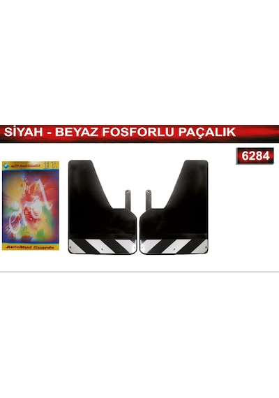 Siyah-Beyaz Fosforlu Paçalık Çamurluk Tozluk
