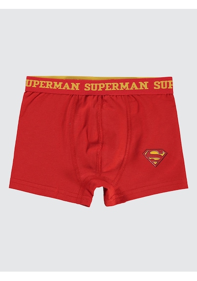 Süperman Erkek Çocuk 3'lü Boxer Set 2-10 Yaş Sarı