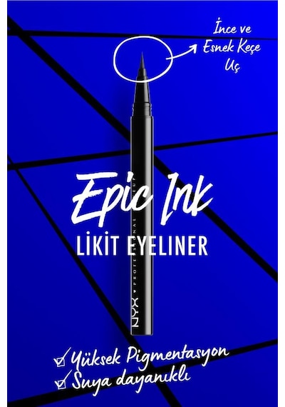 Lash Sensational Sky High Maskara & Nyx Professional Makeup Siyah Eyeliner - Epic Ink Liner Black pktskyhepclnr-9300 Diğer