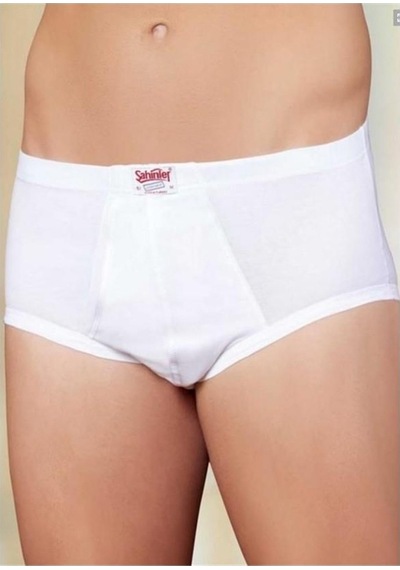 6 Lı Paket Şahinler Erkek Torbalı Slip Külot Beyaz E013