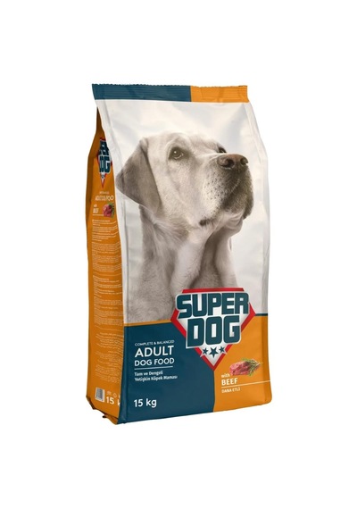 Super Dog Biftekli Yetişkin Köpek Maması 15 KG