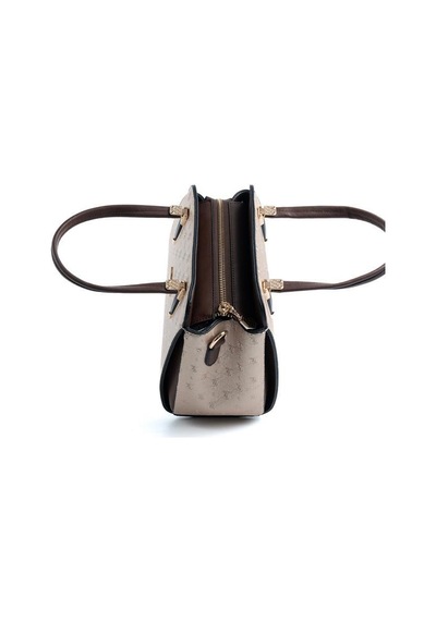 Silver Polo Sp1136 Kadın El Çantası Logolu Nut-kahve