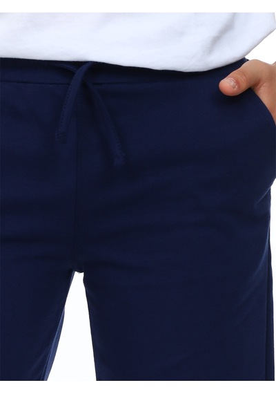 Denokids Unisex Kız Erkek Çocuk Lacivert Basic Eşofman Altı Renkli
