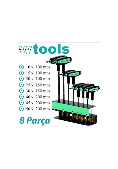 Weber Tools T Sap Delikli Torx Uçlu Allen Seti 8 Parça N11808