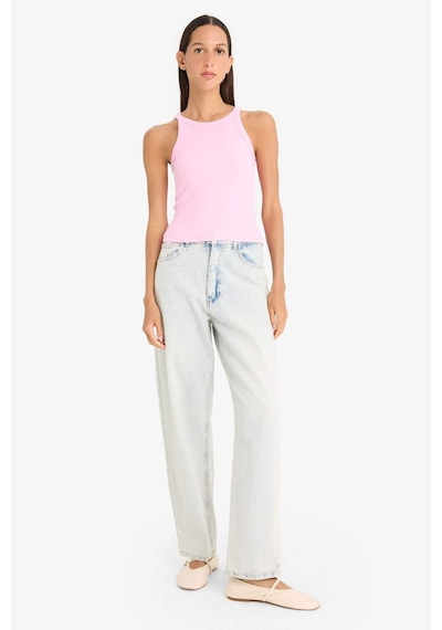 Defacto Slim Fit Dar Kesim Halter Yaka Fitilli Kaşkorse Atlet E2176ax25sppn649 Pembe