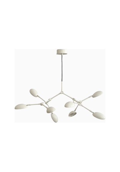 101 Copenhagen Drop Chandelier Mini Pirinç Kaplama Dekoratif Tasarım Avize Beyaz