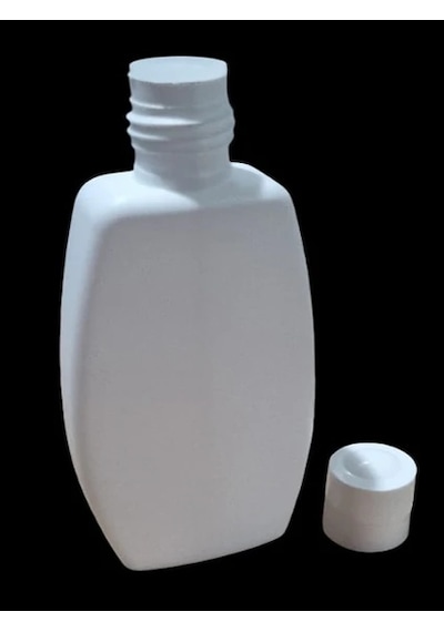 100 Cc Yassı Hdpe Şişe Kapak Dahil Aseton, Solüsyon, Kimyasal Ve Kozmetik Kullanımı Için Dayanıklı Boş Plastik Şişe 100 Adet Şeffaf