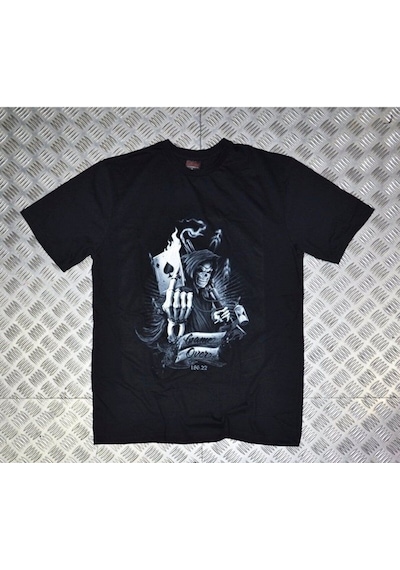 Stoned&Fame Kuru Kafa Baskılı T-shirt SIYAH Siyah