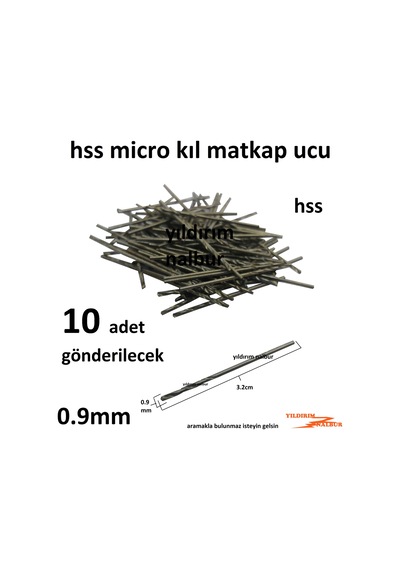 Mikro Hss Metal 0.9mm Matkap Ucu Kıl 10 Lu Paket Dokuz No Hss