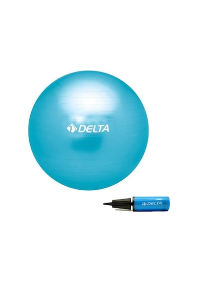 Delta 65 CM Turkuaz Deluxe Pilates Topu ve Çift Yönlü Pompa Seti