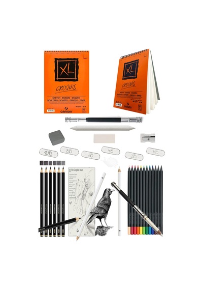 Canson Xl Croquis Spiralli Eskiz 90gr A5 50 Yp Pitt Graphite Matte 10b, 8b, 6b, 4b, 2b ,hb Eskiz Set