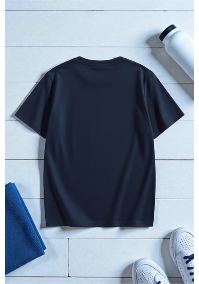 Uyguntarz Unisex More Love More Freedom Baskılı Tasarım Tshirt Lacivert