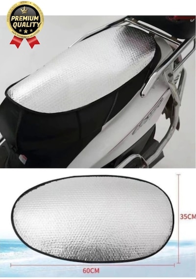 Özel Üretim Alüminyum Koltuk Kılıfı Dayanıklı Lastikli Su Geçirmez Motor Sele Güneşliği 60 Cm X35 Cm