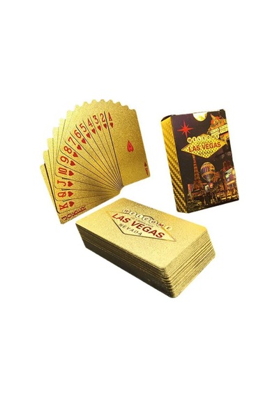 Lasvegas Gold Baskılı Pvc Oyun Kartı Su Geçirmez, Esnek, Çizilmez 54 Lü Deste