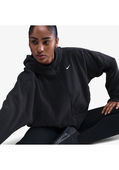 Nike One Therma-fıt Fz Top Oversıze Polar Kadın Siyah Sweatshirt-sportxstore
